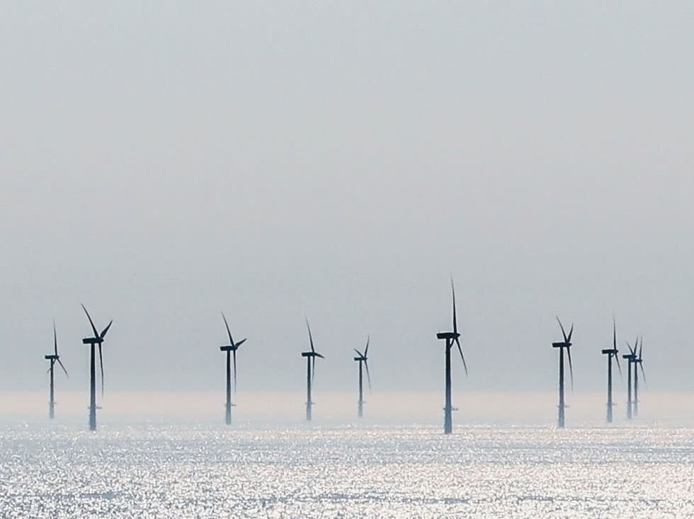Offshore-Windpark im Meer